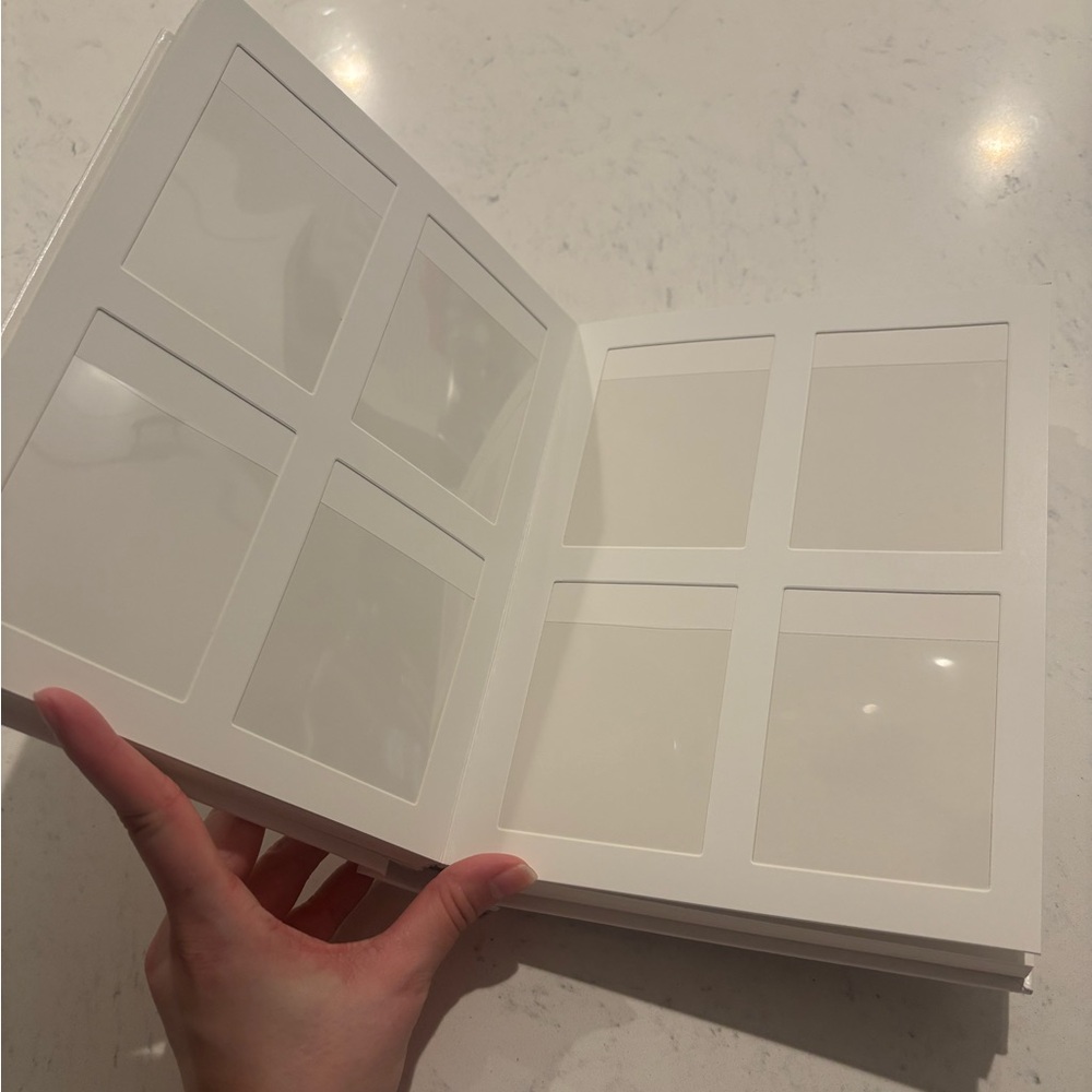 White Faux Leather Photo Album for Polaroid Pictures 128 Pockets NWT - Picture 2 of 7